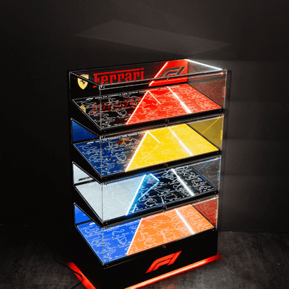 LED Display Case Set for LEGO F1 Race Cars