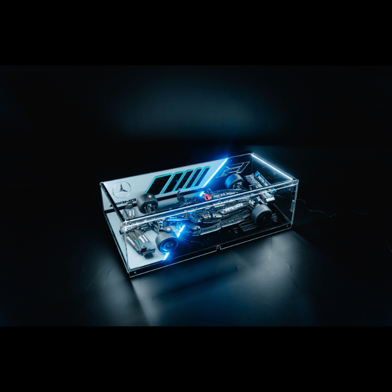 LED Display Case Set for LEGO F1 Race Cars