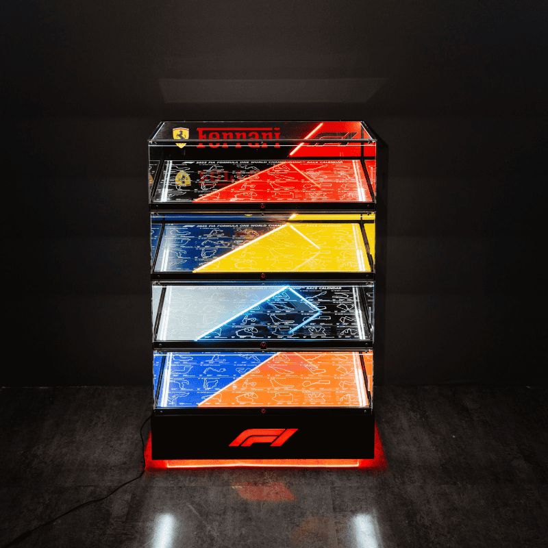 LED Display Case Set for LEGO F1 Race Cars