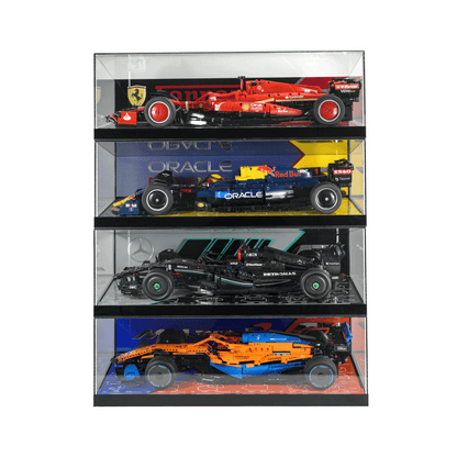 LED Display Case Set for LEGO F1 Race Cars